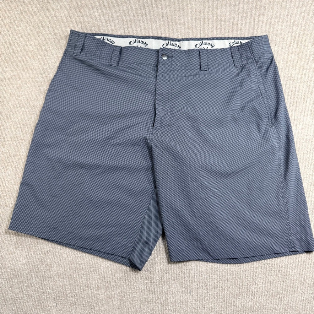 Callaway‎ Mens Golf Shorts Gray Micro Diamond Stretch Performance Size 40